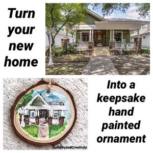 CUSTOM house ornament hand painted housewarming